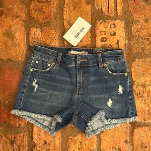 girls tractr ripped denim shorts size 8